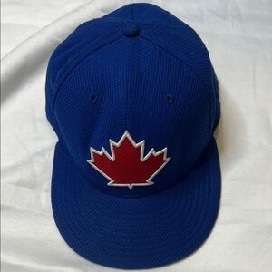 Blue Cap with Red Maple Leaf